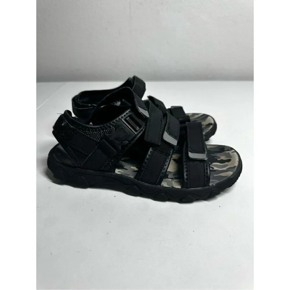 Wonder Nation Boys Sporty Multi Strap Sandal Black Size  2 Hicking